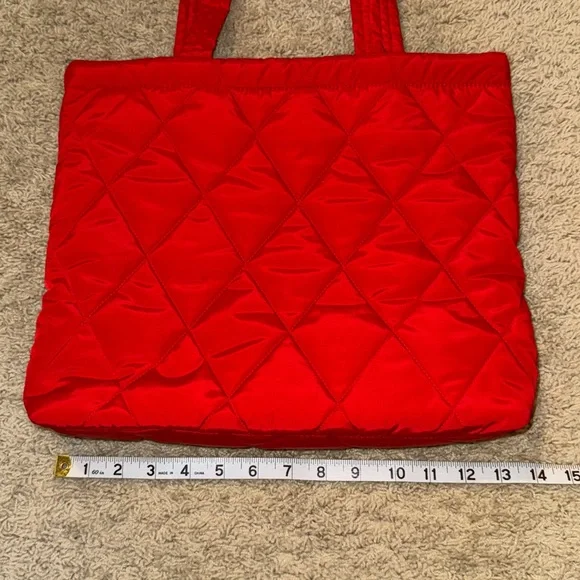 Vera Bradley Small North South Tote-Goji Berry Red - Picture 4 of 13